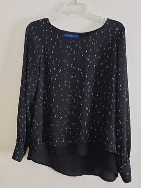 Apt. 9 Flowy Black 2-Layer Blouse